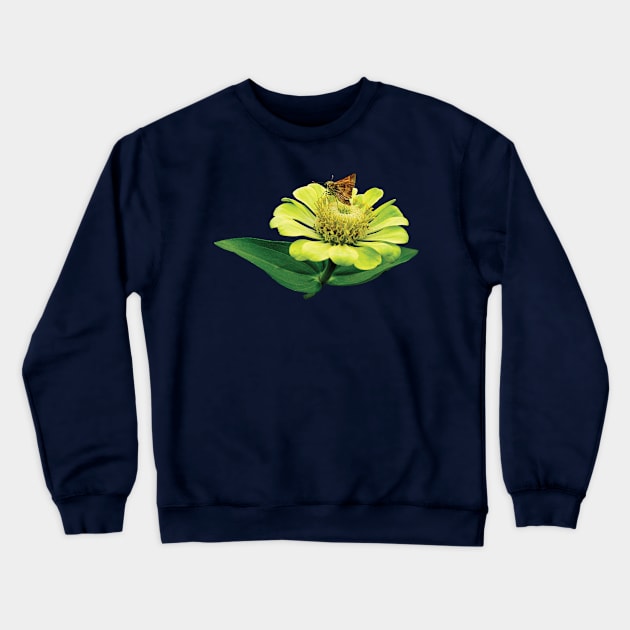 Skipper on Yellow Zinnia Crewneck Sweatshirt by SusanSavad